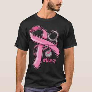 Camiseta Enfermeira de Sensibilização do Cancer Enfermeiro 