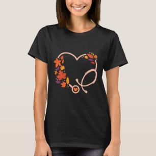 Camiseta Enfermeira de Stethoscope Fala Enfermeira de Ação 
