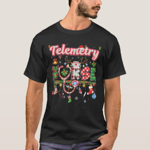 Camiseta Enfermeira de Telemetria de Natal Reindeer Xmas Or