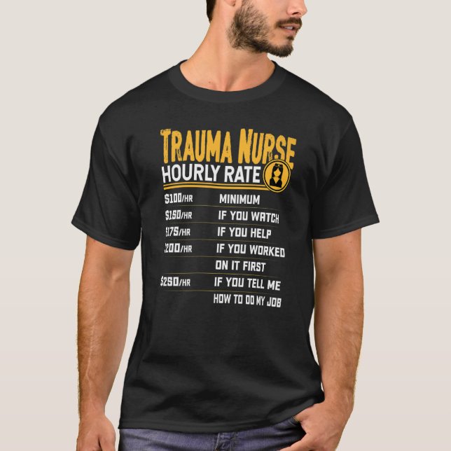 Camiseta Enfermeira de Trauma Enfermeira de Emergência de T (Frente)