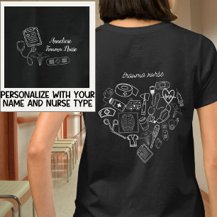 Camiseta Enfermeira de Trauma Personalizada Bolsa Nome & Co