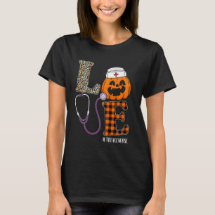 Camiseta Enfermeira de Triagem do Amor Enfermeira Leopard P