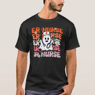Camiseta Enfermeira de UR Groovy Divertido Fantasma de Hall