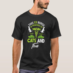 Camiseta Enfermeira de Urgência Gato Chá Enfermeira de E