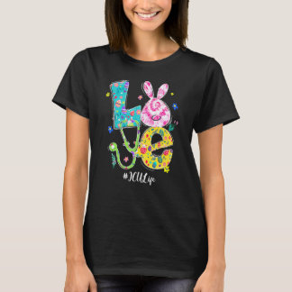 Camiseta Enfermeira De Uti Bunny Ama Enfermagem Dia De Pásc