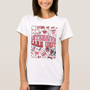 Camiseta Enfermeira de Uti Dia dos Namorados Equipe de Unid