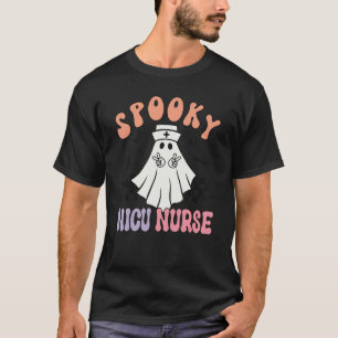 CAMISETA ENFERMEIRA DE UTI NEONATAL ASSUSTADORA HALLOWEEN V