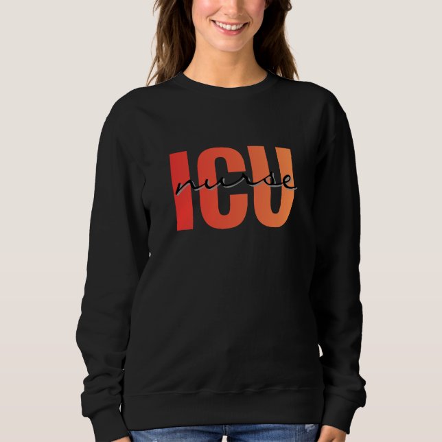 Camiseta Enfermeira de UTI Tipografia Moderna (Frente)