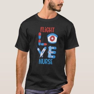 Camiseta Enfermeira de Voo Amor Enfermeira