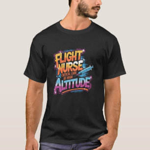 Camiseta Enfermeira de Voo Design para Esquadrão de Enferme