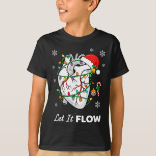 Camiseta Enfermeira Deixe Fluir Anatomia Coração Natal Card