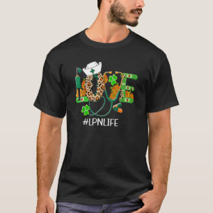 Camiseta Enfermeira Dia de São Patrício Love LPN Life Pat