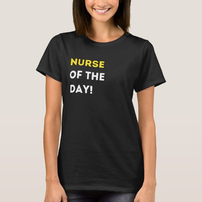 Camiseta Enfermeira Divertida do Dia! - Presentes Únicos e  (Frente)