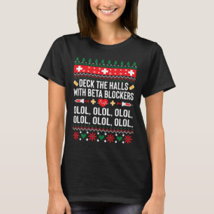 Camiseta Enfermeira divertida Natal Feia Xmas Dando Present