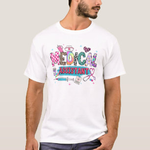 Camiseta Enfermeira do Assistente Médico CMA Stethoscope Le