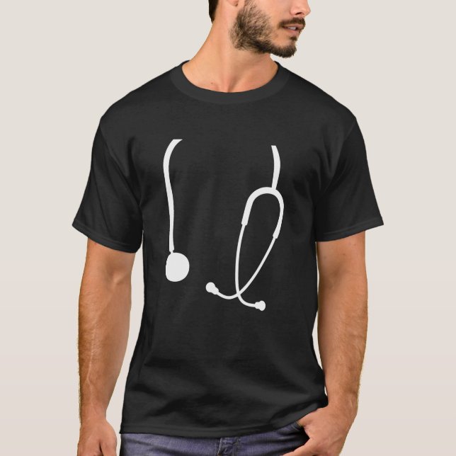 Camiseta Enfermeira do estetoscópio Médico Enfermeiro Engra (Frente)