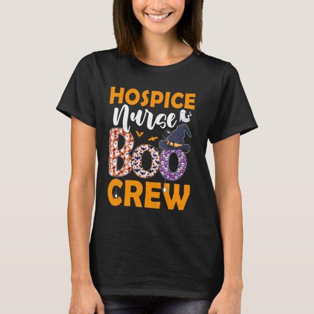 Camiseta Enfermeira do hospital Boo Crew Spooky Boo Ghost H (Frente)