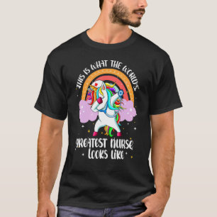 Camiseta Enfermeira do Mundo Rn Enfermando Unicorn Rainbow