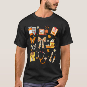 Camiseta Enfermeira do Outono do Outono Tempero de Abóbora