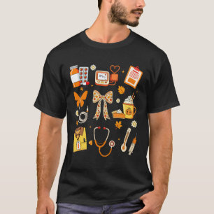 Camiseta Enfermeira do Outono do Outono Tempero de Abóbora
