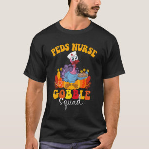 Camiseta Enfermeira do PEDS Gobble Squad Turquia Pergrim Gr
