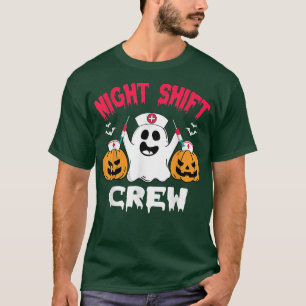 Camiseta Enfermeira do Time Night Shift Halloween Scrub to