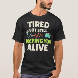 Camiseta Enfermeira do Turno da Noite Enfermeira Cansada Rn
