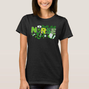 Camiseta Enfermeira do Turno da Noite St Patricks Day Amor