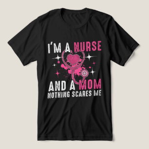 Camiseta Enfermeira e mãe forte, citação motivacional