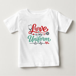 Camiseta Enfermeira é Meu Uniforme de Amor