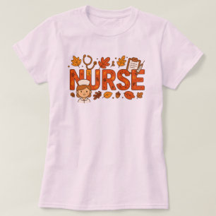Camiseta Enfermeira em Colunas do Outono