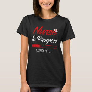 Camiseta Enfermeira Em Progresso Estudante De Escola De Enf