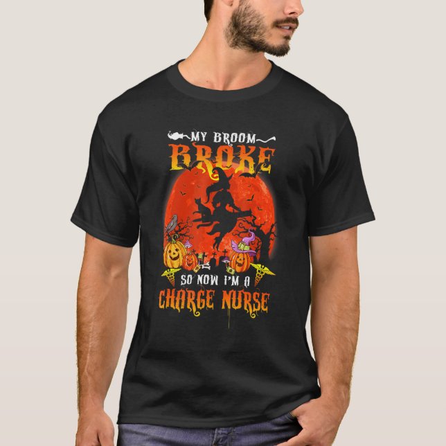 Camiseta Enfermeira Encarregada Enfermeira Bruxa Figurino P (Frente)