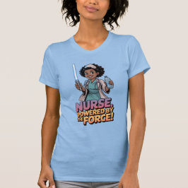 Camiseta Enfermeira Energizada pela Força 