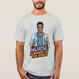 Camiseta Enfermeira Energizada pela Força 