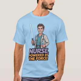 Camiseta Enfermeira Energizada pela Força 