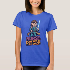 Camiseta Enfermeira Energizada pela Força 