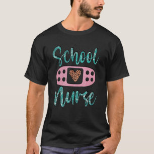 Camiseta Enfermeira Enfermeira Custa Decor Coração Leopardo