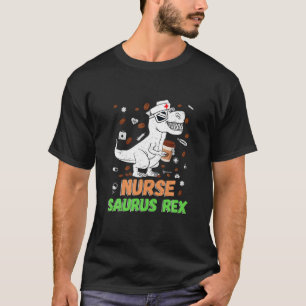 Camiseta Enfermeira Enfermeira de Escrutínio Dinossauro Eng
