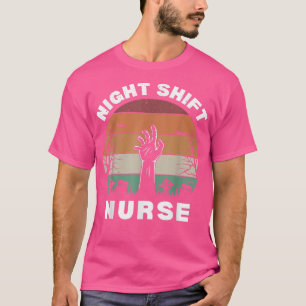 Camiseta Enfermeira Enfermeira de Turnos Noturnos Skeleton