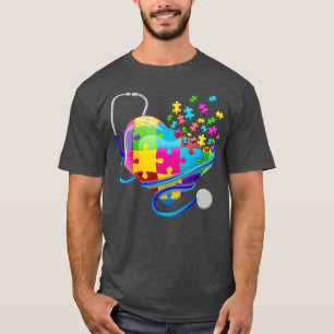 Camiseta Enfermeira Enfermeira Enfermeira Autismo Quebra-ca