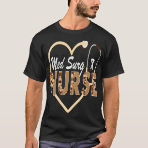 Camiseta Enfermeira Enfermeira-leopardo Med Apreciação Sema