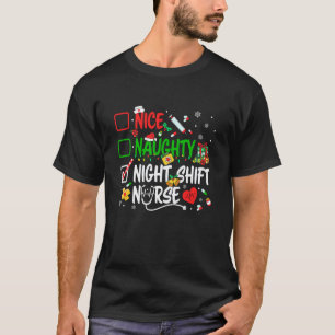 Camiseta Enfermeira engraçada do turno da noite de Natal