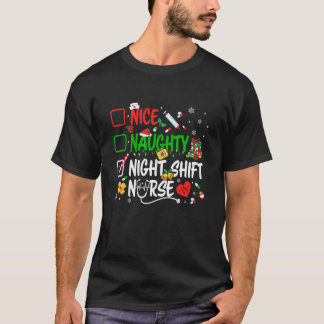 Camiseta Enfermeira engraçada do turno da noite de Natal