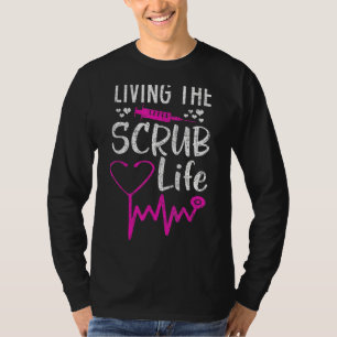 Camiseta Enfermeira Engraçada Vivendo A Enfermeira Escrupul