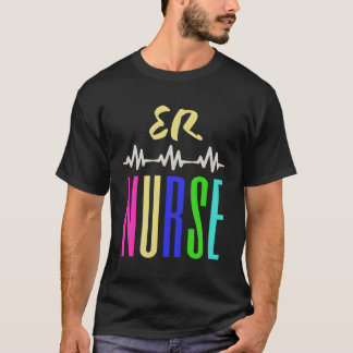 Camiseta Enfermeira Er Amarelo Verde Azul