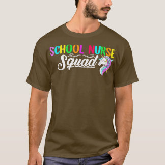 Camiseta Enfermeira Escola Esquadrão Unicórnio Enfermando o