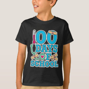 Camiseta Enfermeira Escolar 100 Dias De Escola