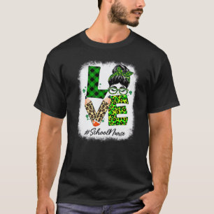 Camiseta Enfermeira Escolar Amam Mulheres Cabelo Desgrenhad