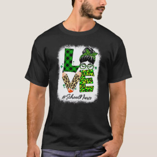 Camiseta Enfermeira Escolar Amam Mulheres Cabelo Desgrenhad